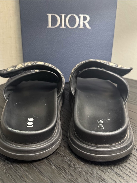 Christian Dior Men\'s Aqua Slide Sandals Oblique Jacquard 44 main image 5